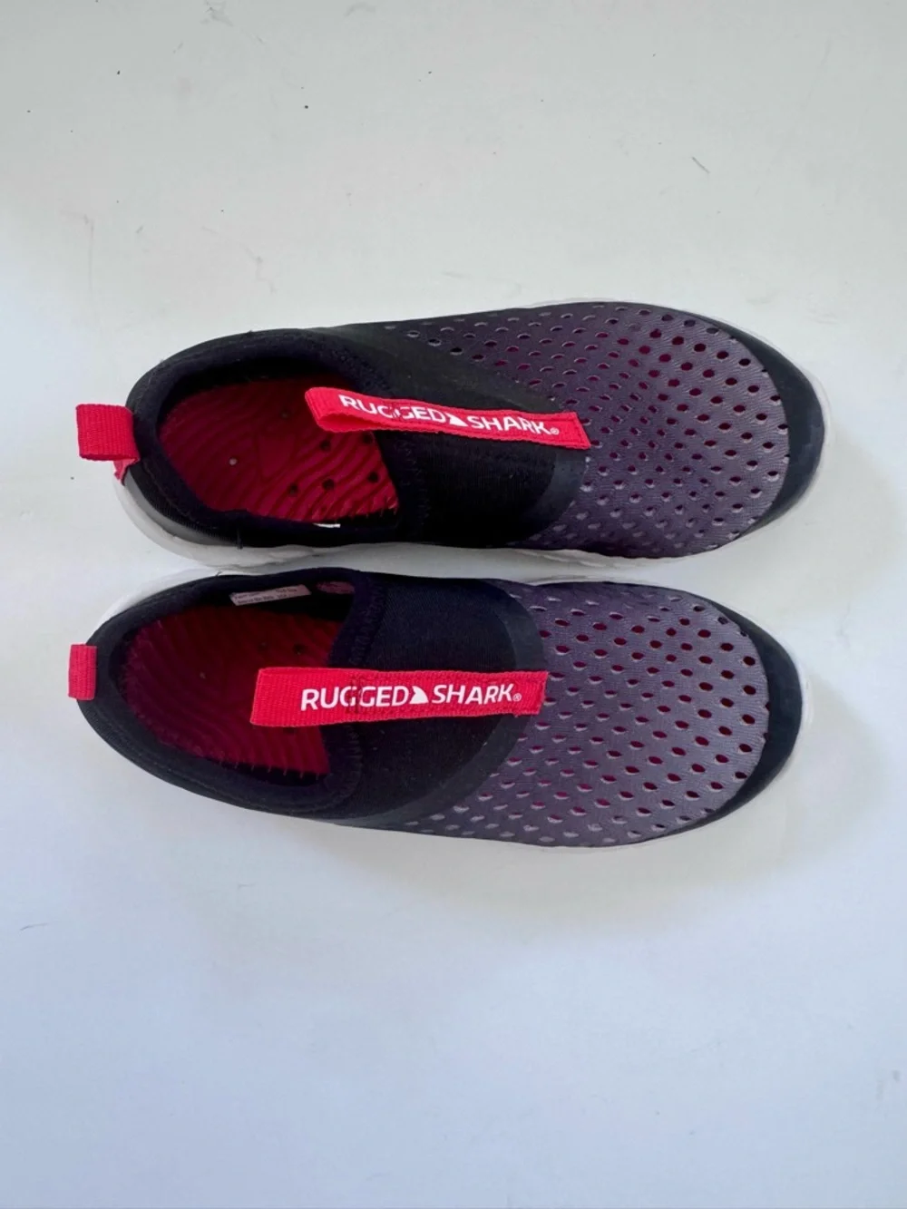 Rugged Shark Kids' Breathable Water Shoes - Black & Red